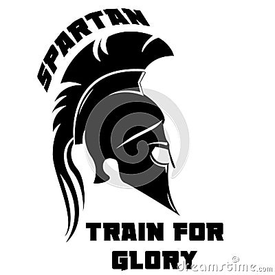 Spartan Charge Abstract Symbol Cartoon Illustration