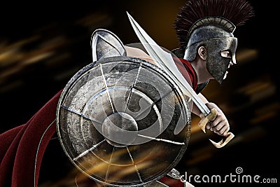 Spartan charge Stock Photo