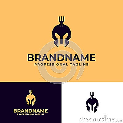 Spartan Fork Logo, suitable for any business related Spartan and Fork Vector Illustration