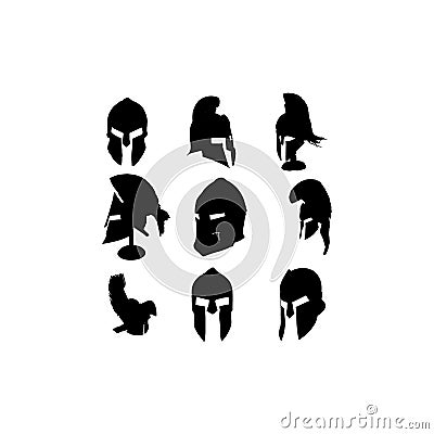 spartan helmet army illustration design Vector Illustration