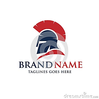 Spartan helmet logo Vector Illustration