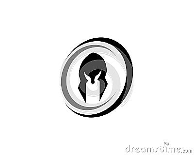 Spartan helmet vector icon illustration Vector Illustration