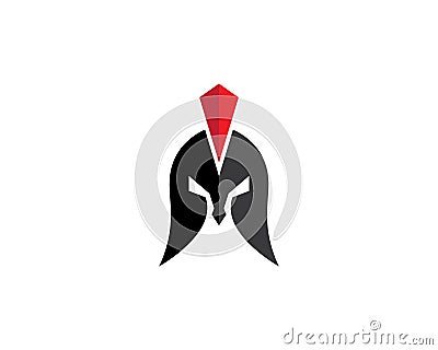 Spartan helmet vector icon illustration Vector Illustration