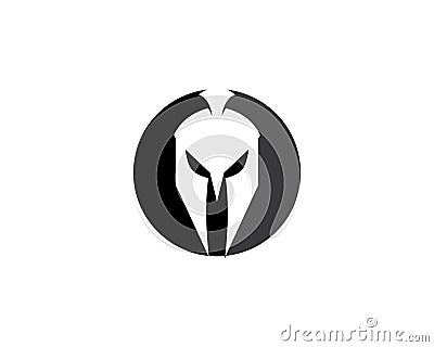 Spartan helmet vector icon Vector Illustration