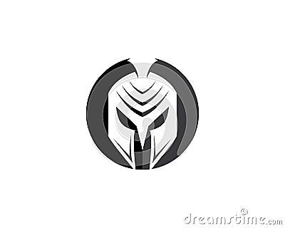 Spartan helmet vector icon Vector Illustration