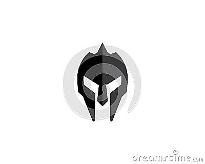 Spartan helmet logo vector Vector Illustration