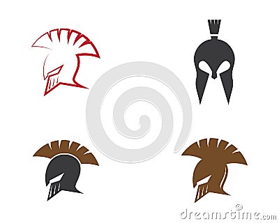 Spartan helmet vector icon Vector Illustration