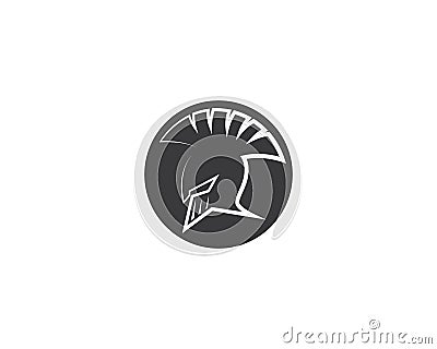 Spartan helmet vector icon Vector Illustration