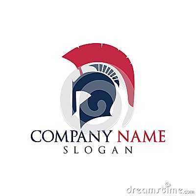 Spartan logo. Helmet of warrior logo . Vector Illustration