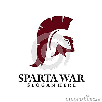 Spartan Logo Vector, Sparta Helmet Vector Illustration
