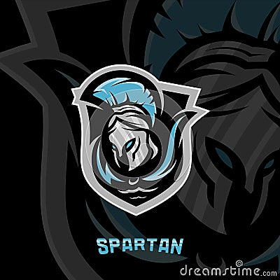 Spartan Logo Vector Template. Modern logo esport team. Emblem logo Vector Illustration