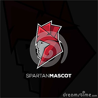 Spartan mascot sport logo design. Spartan warrior mascot vector illustration logo. Vector Illustration