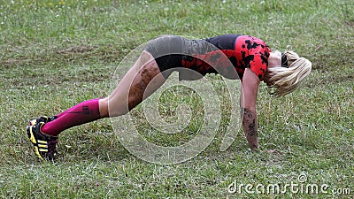 Spartan obstacle running race Editorial Stock Photo