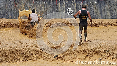 Spartan obstacle running race Editorial Stock Photo