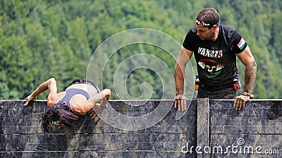 Spartan obstacle running race Editorial Stock Photo