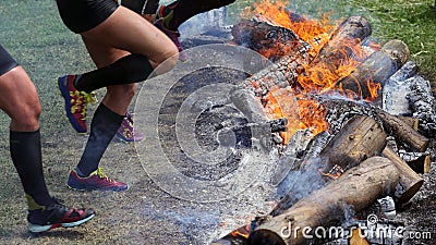 Spartan obstacle running race Editorial Stock Photo