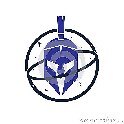 Spartan planet vector logo design template. Vector Illustration