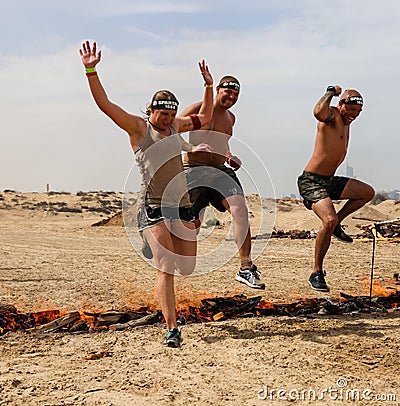 Spartan Race Dubai Editorial Stock Photo