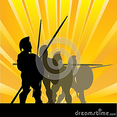 Spartan Sunrise Vector Illustration