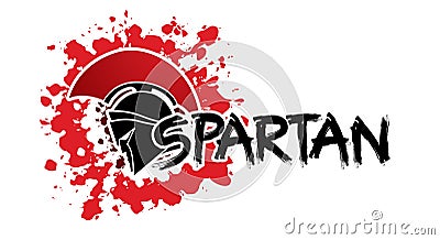 Spartan text designed Vector Illustration