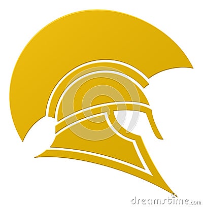 Spartan or Trojan helmet icon Vector Illustration