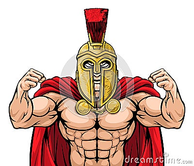 Spartan Trojan Sports Mascot Vector Illustration