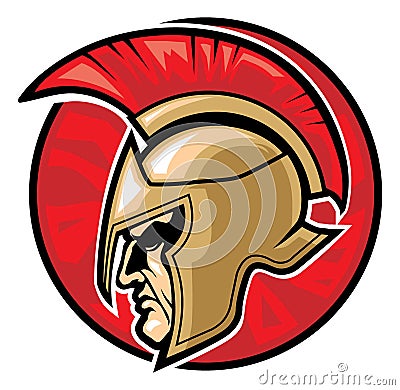 Spartan warrior head Vector Illustration