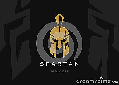 Spartan warrior logo knight icon Vector Illustration