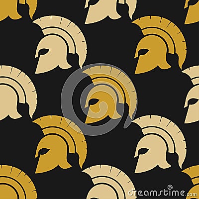 Spartan warriors seamless pattern Vector Illustration