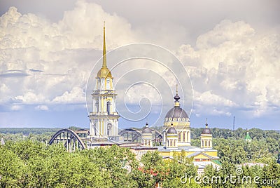 Spaso-Preobrazhensky Cathedral Rybinsk Stock Photo