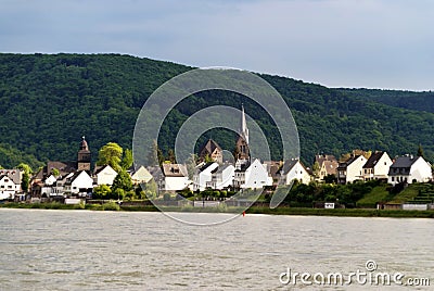 Spay at the Rhine Stock Photo