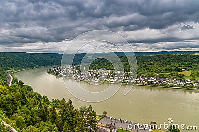 Spay at the Rhine River, Germany Stock Photo