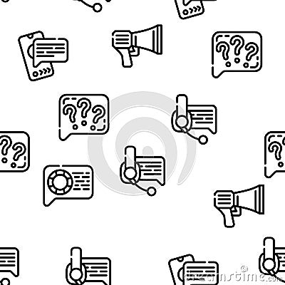 Speak Conversation And Discussion Vector Seamless Pattern Vector Illustration