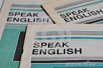Speak english. Language manuals Stock Photo