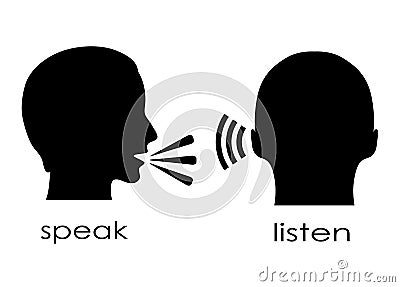 Speak and listen symbol Vector Illustration