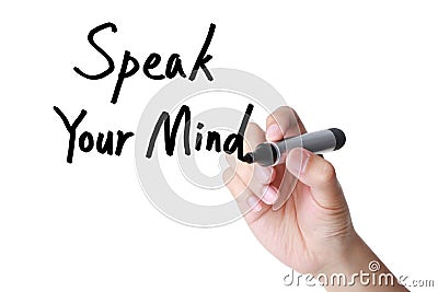 Speak Your Mind Stock Photo