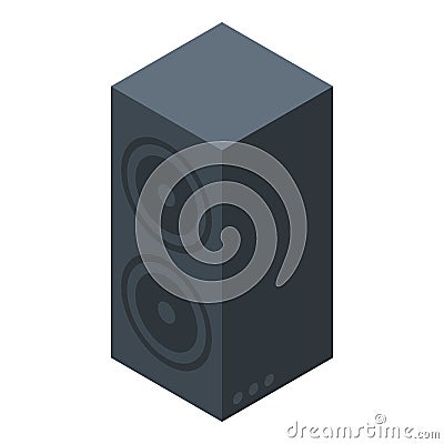 Speaker bass icon, isometric style Vector Illustration