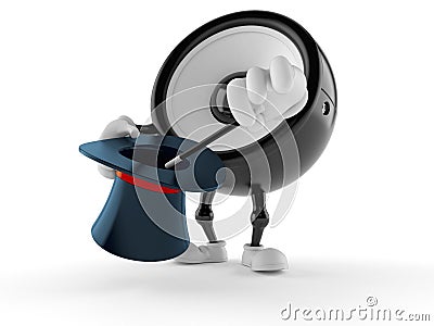Speaker character with magic hat Cartoon Illustration