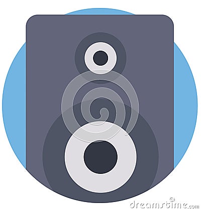 Speaker Color Isolated Vector Icon that can be easily modified or edit Vector Illustration