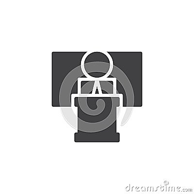 Speaker, conference vector icon Vector Illustration