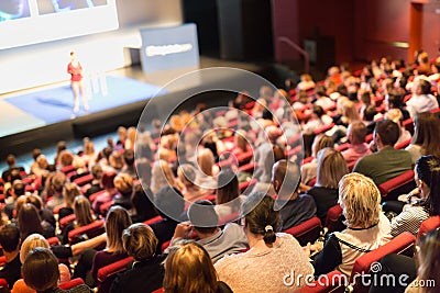 Speaker giving presentation on scientific business conference. Editorial Stock Photo