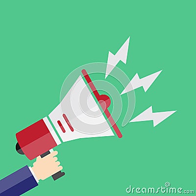 Speaker in hand Vector Illustration