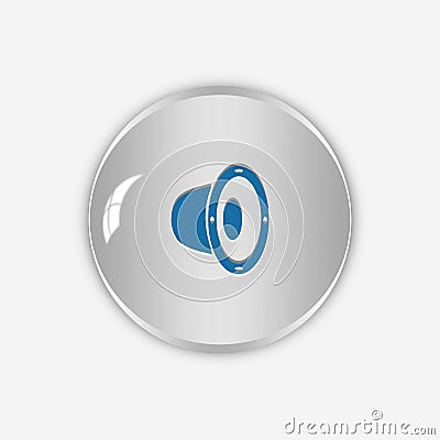 Speaker icon,button,3D illustration Cartoon Illustration