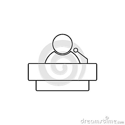 Speaker icon vector orator sign Vector Illustration