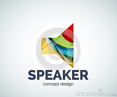 Speaker logo business branding icon Vector Illustration