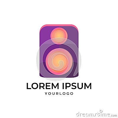 Speaker logo colorful illustration Vector Illustration