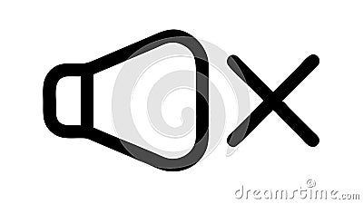 Speaker Muted Icon Vector Graphic Illustration, Volume Off Symbol, vector design Generative AI Vector Illustration