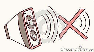 Speaker muted with X, no sound and audio off symbol design vector design Generative AI Vector Illustration