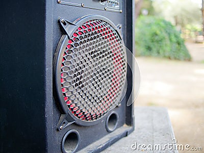 Speaker outdoor closeup Stock Photo