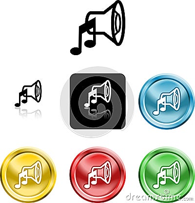 Speaker sound media icon symbo Vector Illustration